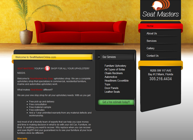 Upholstery Web Development