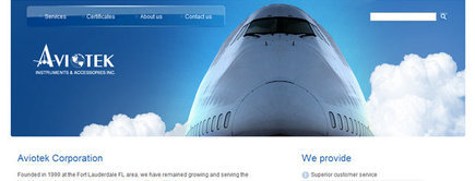 Web developer portfolio: Aviotek Aviation Parts