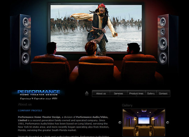 Home Theater Installation Web Design