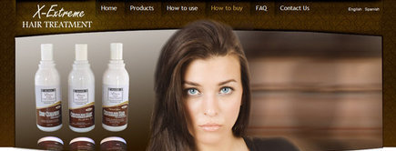 Web developer portfolio: X Extreme Hair Treatment